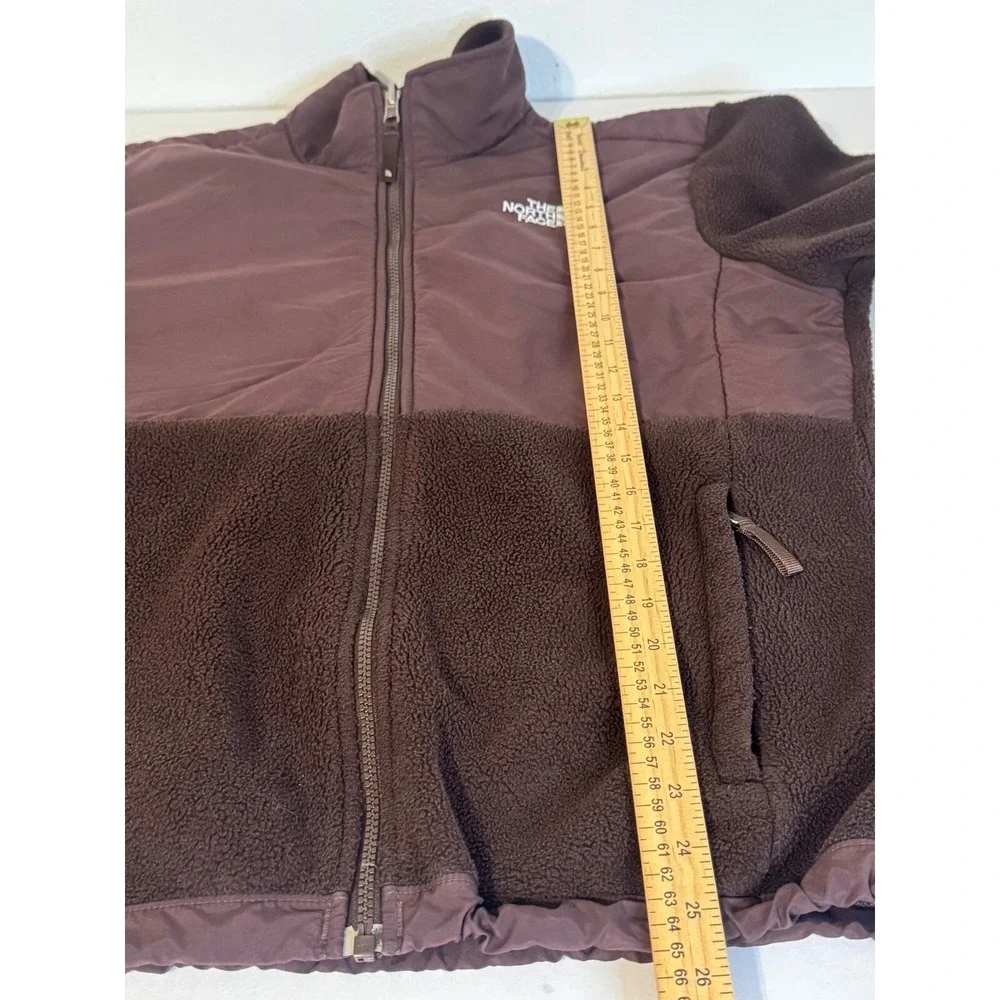 The North Face Girl Denali Fleece Jacket Full Zip Polartec Brown XL